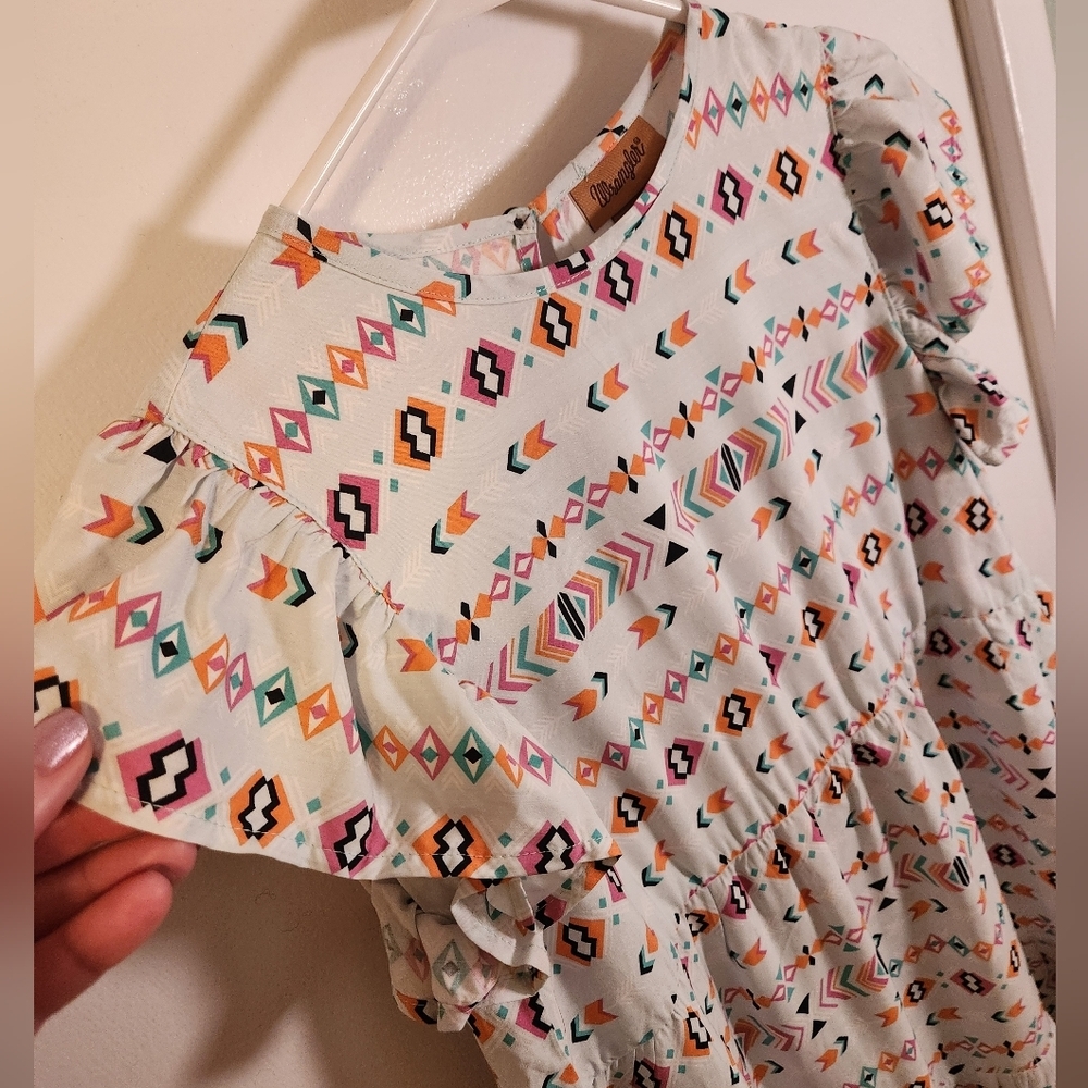 Girls Wrangler Colorful Geometric Patterned Dress Size Xl